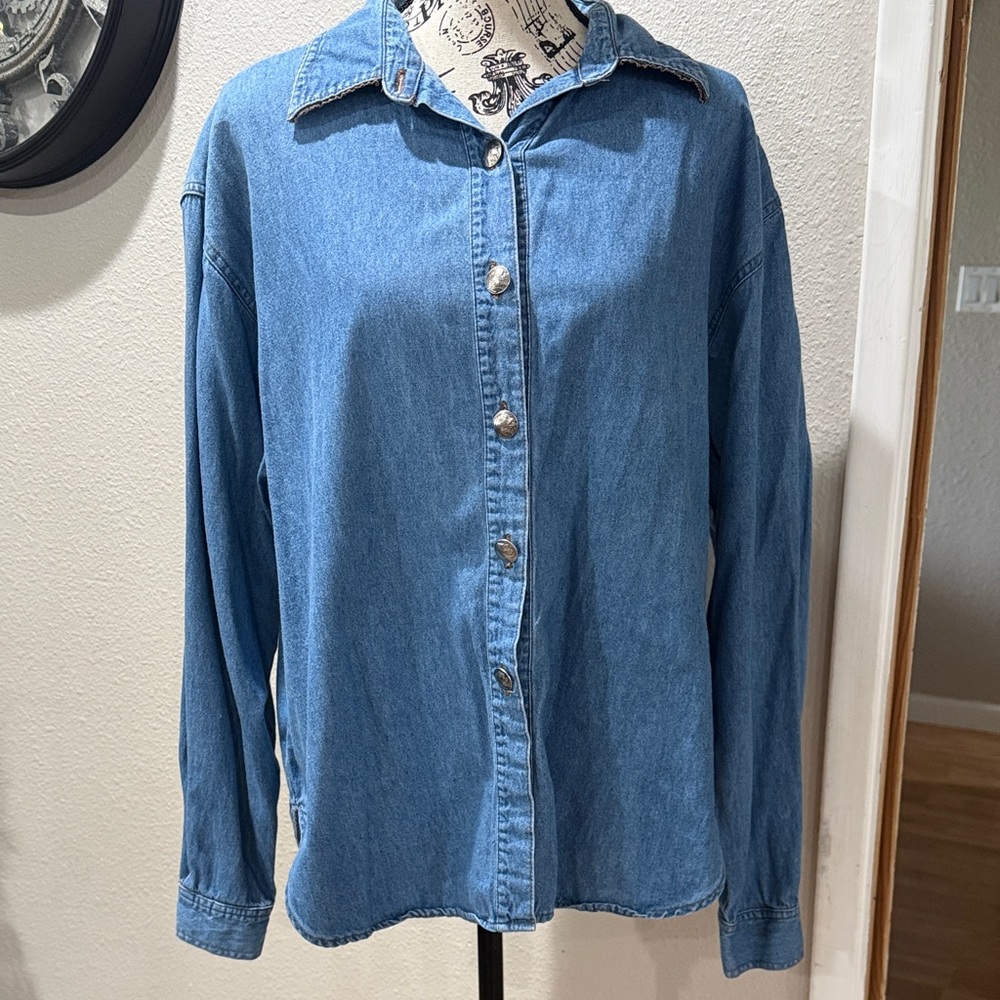 Hype Light Blue Denim Shirt size L